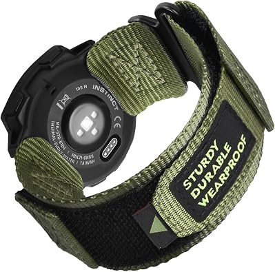 Olytop 22mm Rugged Watch Bands for Garmin Instinct 3 45mm/Instincts 2/1, Nylon Sports Replacement Strap with With Woven Loop Design for Garmin Instinct 2 Solar/Tactical/Esports/Tide/Surf