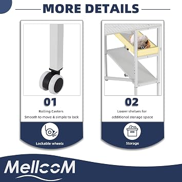MELLCOM Foldable Sewing Cutting Table,with Measuring Grid for Large Fabric