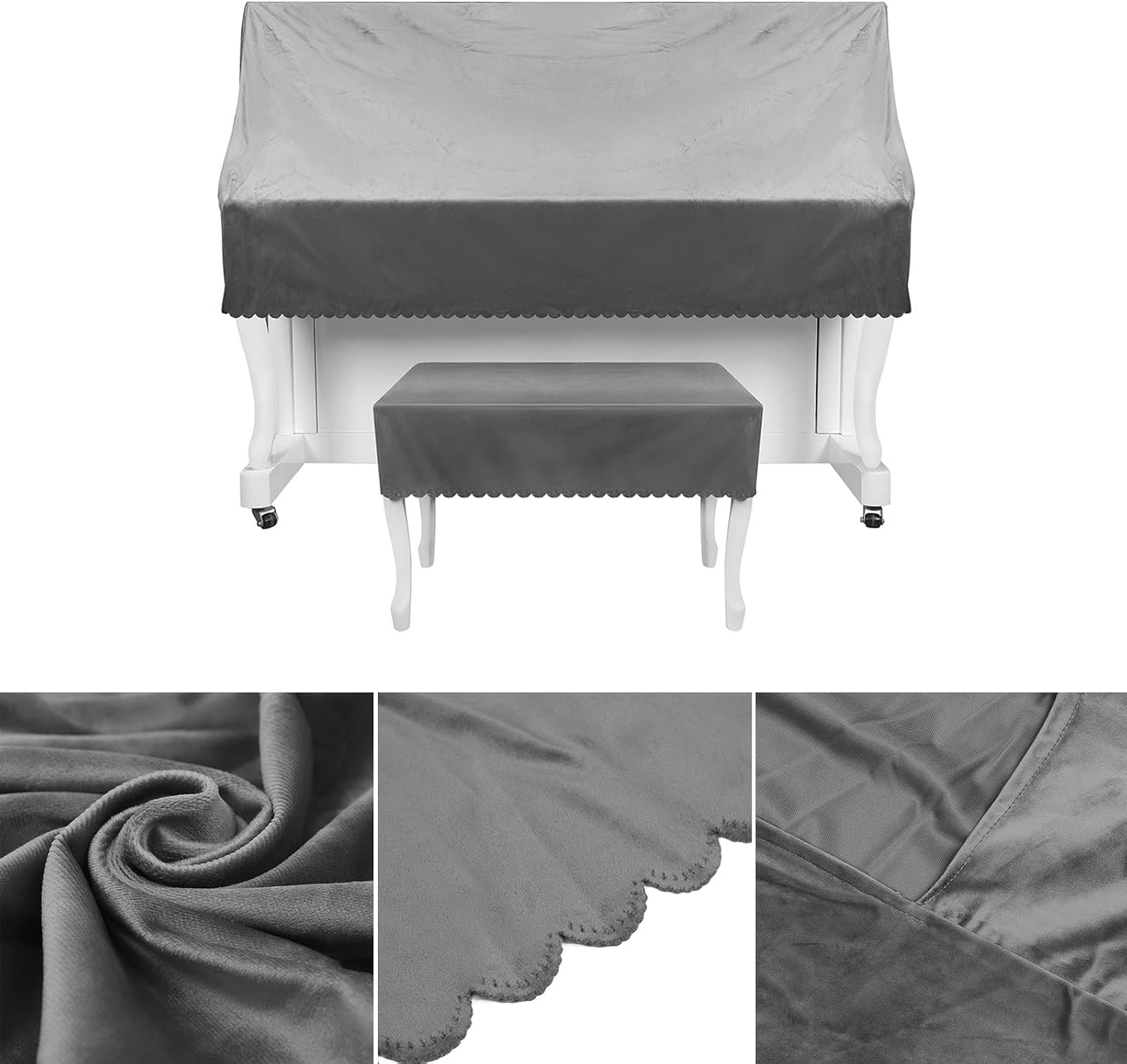 Piano Keyboard Dirt Scratch Wear Proof 88 Keys Keyboard Cloth Piano, Fits 88 Keys Piano