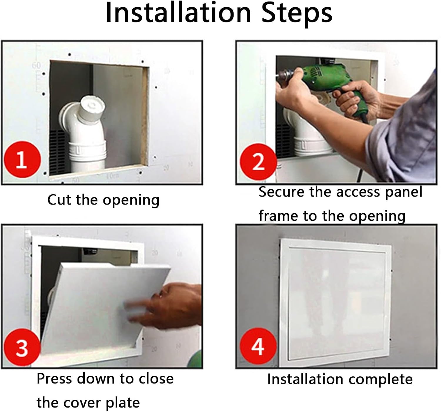 Access Panel Push to Open, Aluminum Alloy Access Panel, Walls and Ceilings Access Door Wall Hole Cover Plate, Customize Plumbing Revision Service Door Push to Open(22x22in/55.9x55.9cm)