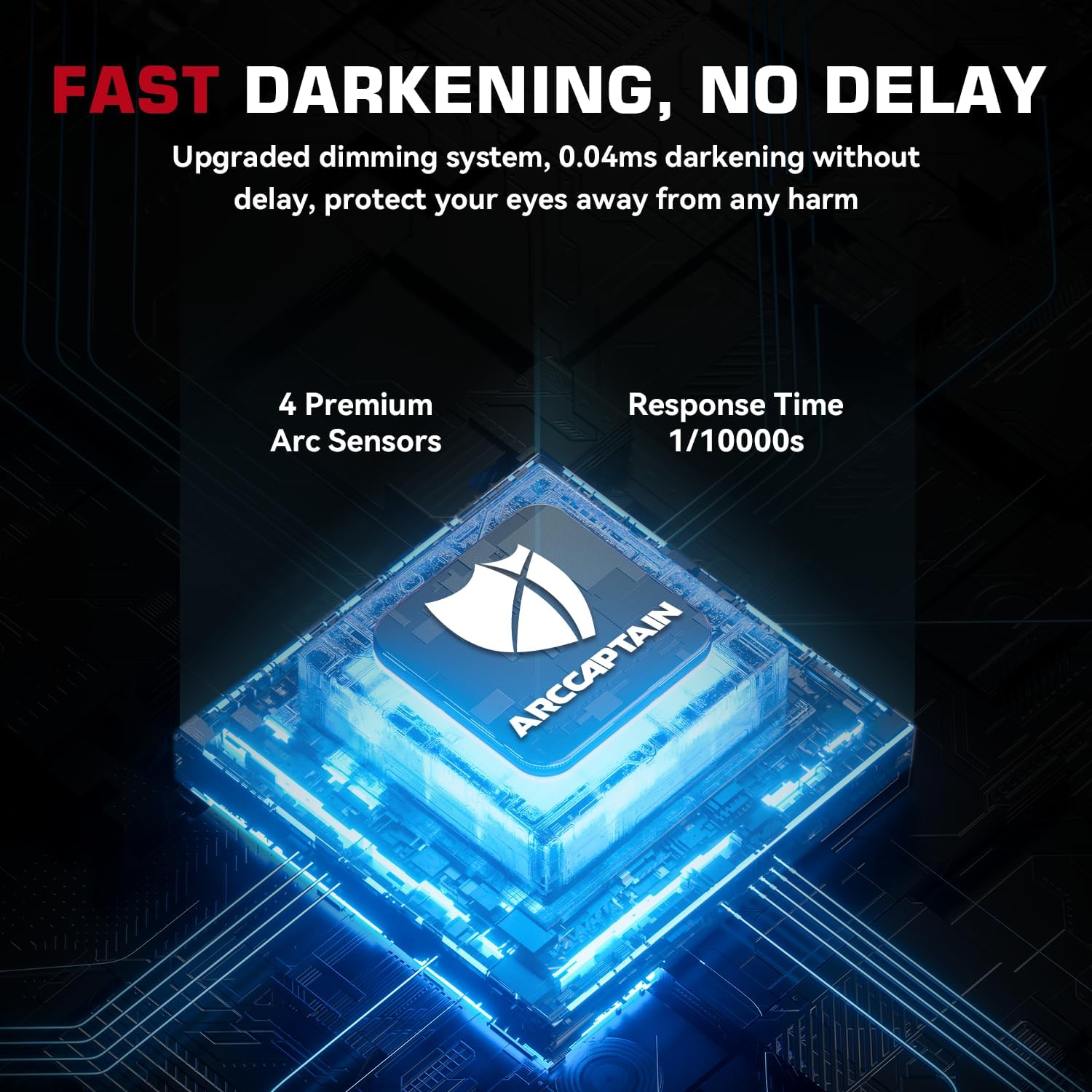 ARCCAPTAIN Welders Helmet Fast Darkening Technology