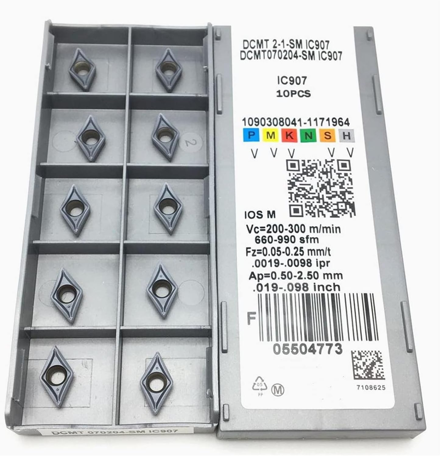 Surface Milling Cutter 10 Pieces Of DCMT070204 SM IC907 DCMT070204 SM IC908 Blade Metal Turning Tool CNC Tool DCMT 070204 Turning Tool (Angle : DCMT070204 SM IC907, Insert Width(mm) : 10PCS(1box))