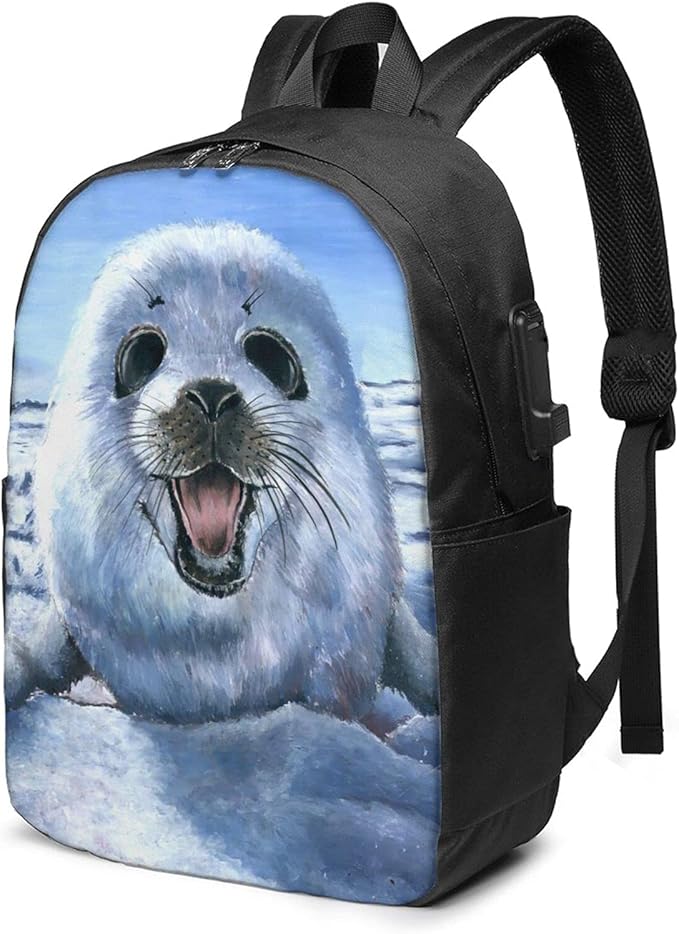 Mochila de viaje, mochila escolar de pollo con puerto USB y una