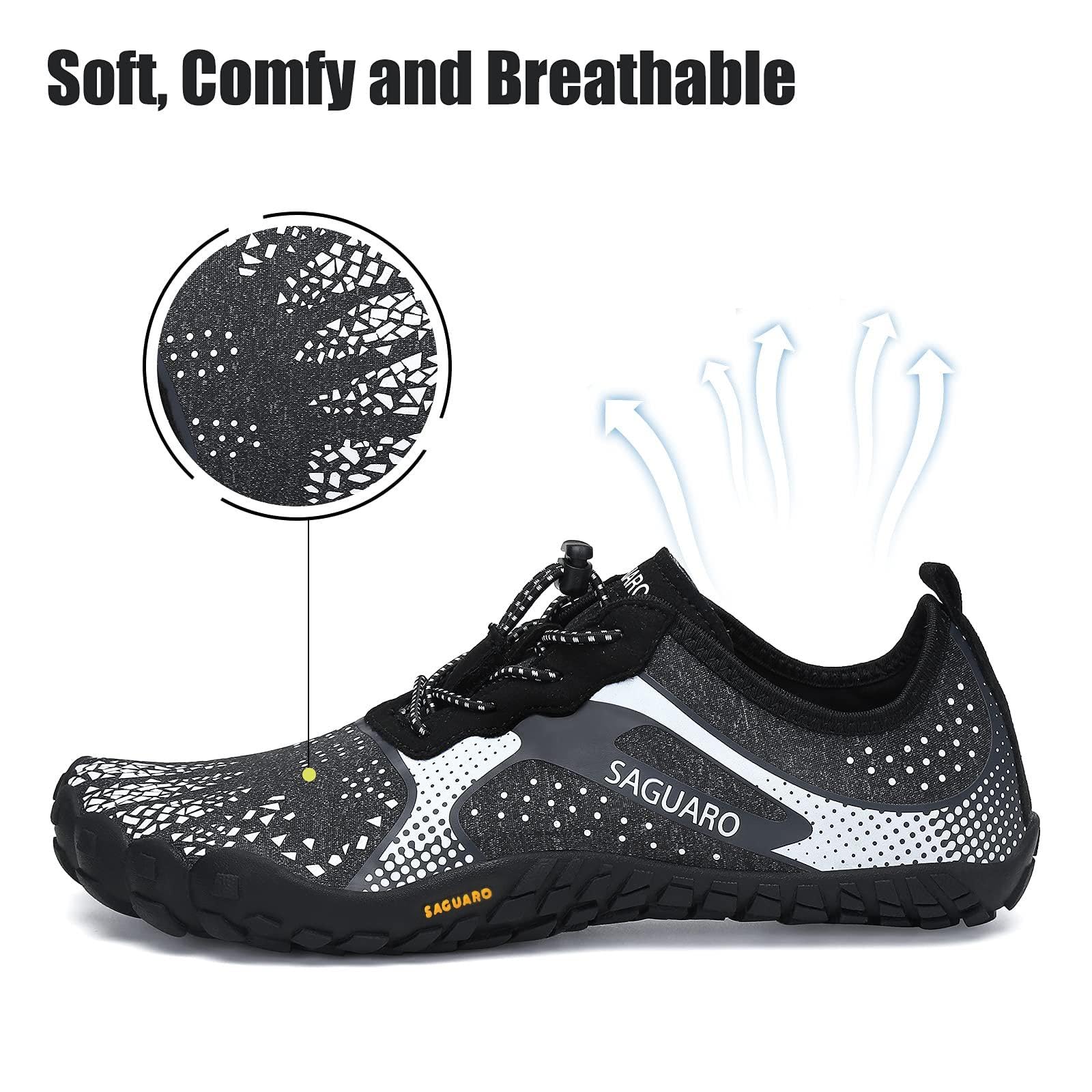 SAGUARO Minimaliste Barefoot Scarpe da Corsa Uomo Piedi Nudi Trail Running
