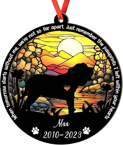 Miniatura 39 de Adorno personalizado para atrapasoles Bichon Frise, Bichon Frise Sun Catcher Adorno de Navidad – Regalo para perro amante, Bichon Frise 3D 2 capas