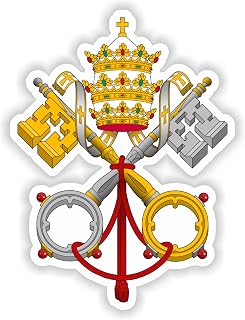 1x Religious Emblem of The Holy See Church - Car Vinyl Waterproof Sticker - 15cm