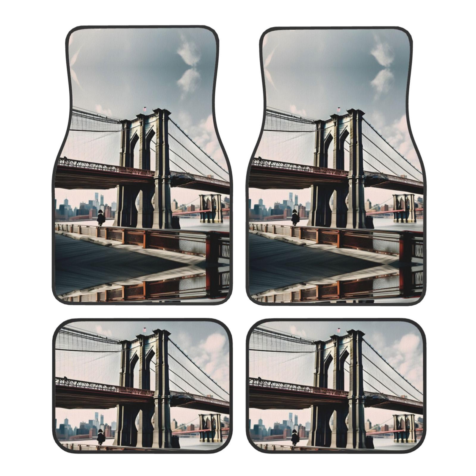 Tapis de sol de voiture imprimé Brooklyn Bridge S haute résistance - 8