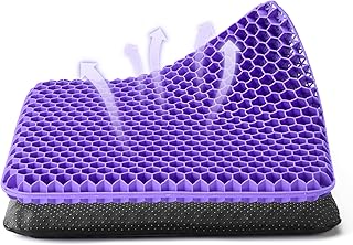 Dyserbuy Honeycomb Cushion, Orthopaedic Gel Seat Cushion for Pressure Relief, Memory Foam Cushions for Office Chairs, Car,...