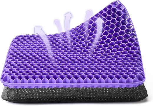 Dyserbuy Honeycomb Cushion, Orthopaedic Gel Seat Cushion for Pressure Relief, Memory Foam Cushions for Office Chairs, Car,...