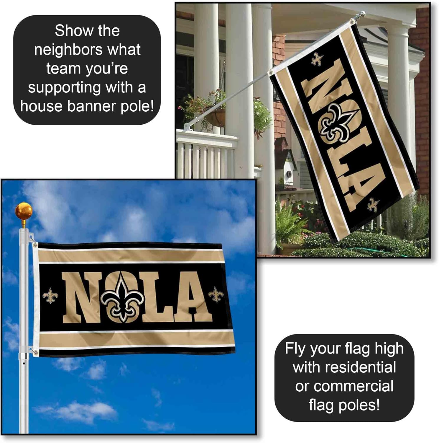 New Orleans Saints NOLA Flag - Image 3