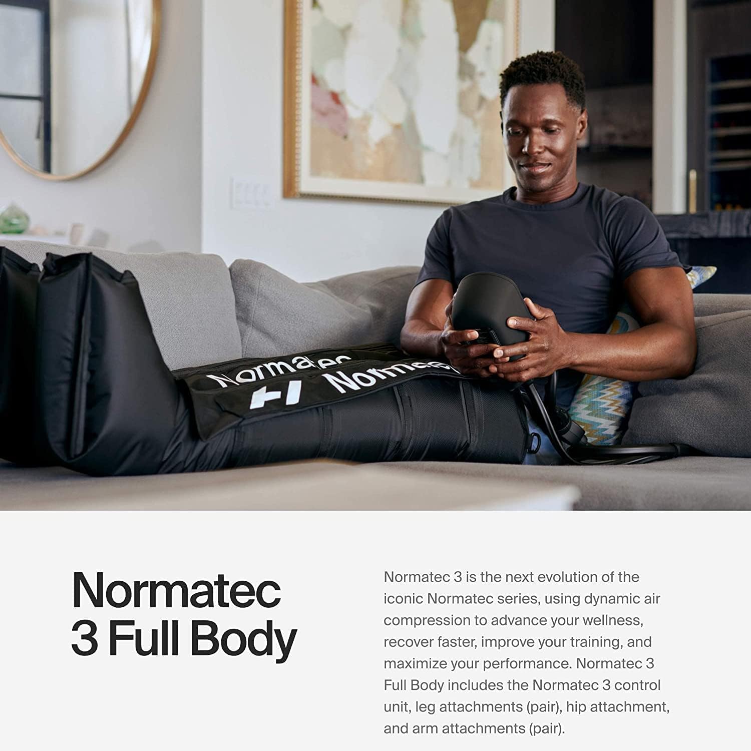 Hyperice Normatec 3 Full Body Standard Legs + HIPS + Arms Dynamic Compression Massage and Vyper 3 - Powerful High-Intensity Vibrating Foam Roller - Relieve Muscle Tension