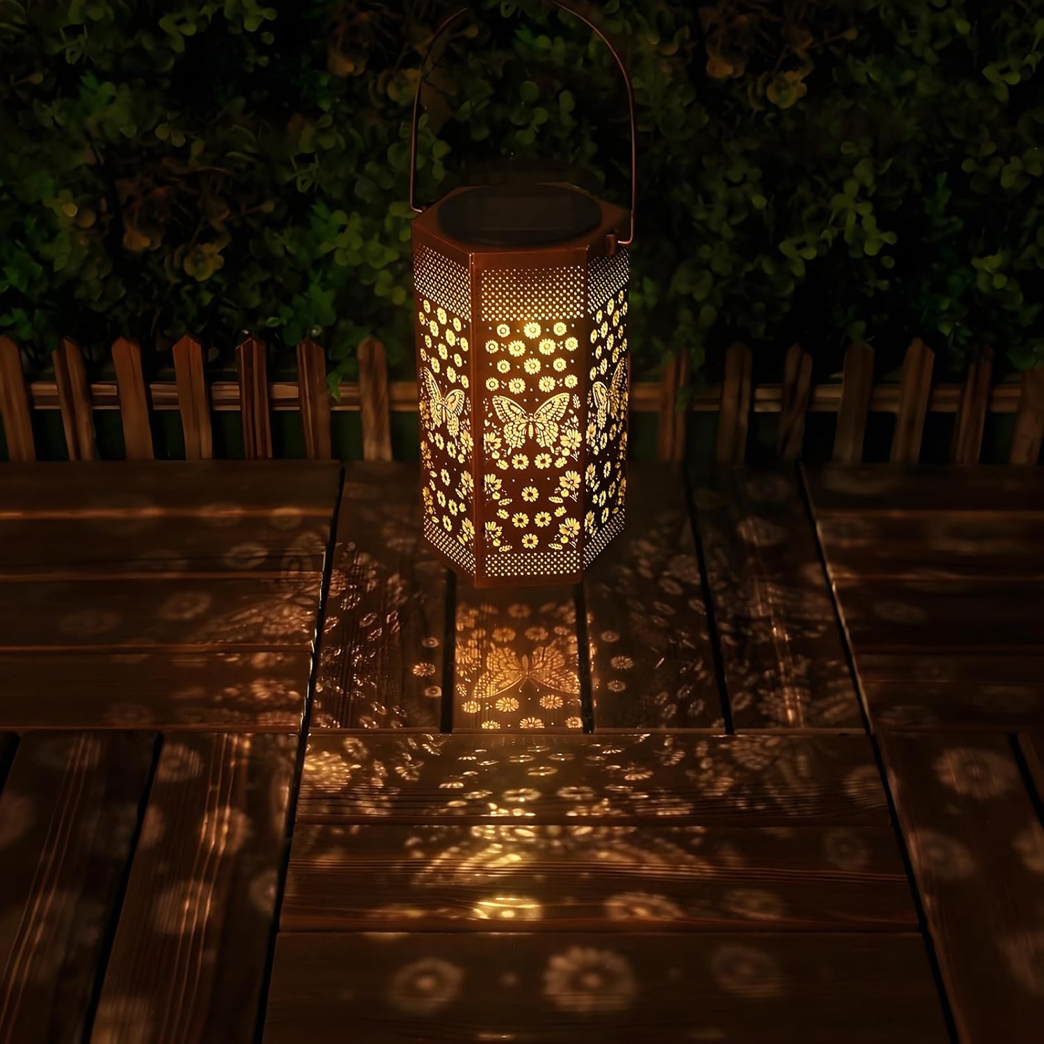 Mothers Day Gifts for Mom Grandma - Solar Lantern Outdoor Waterproof Outdoor Butterfly - Birthday Day Gifts for Women, Butterflies Solar Lights Garden Decor for Outside