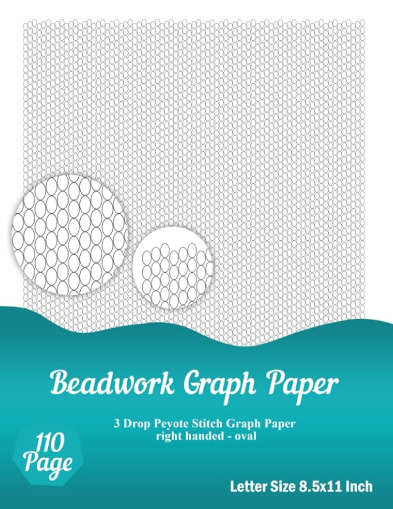 Beadwork Graph Paper: Notebook, 3 Drop Peyote Stitch Graph Paper, right handed - oval: Publishing, GP: 9798815189751: Amazon.com: Books beadwork-graph-paper-notebook-3-drop-peyote-stitch-graph-paper-right-handed-oval-publishing-gp-9798815189751-amazon-com-books