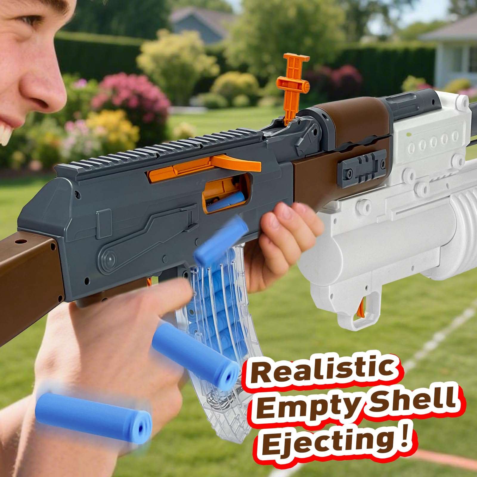 Spielzeug Pistole, Granate, Elektrische, Spielzeug Waffen, AK Toy Gun | Granate und 2 Modi Elektrischer/Manueller, Blaster Pistolen Blaster Gun AK Electric Toy Guns, Spielzeug für Erwachsene Kinder