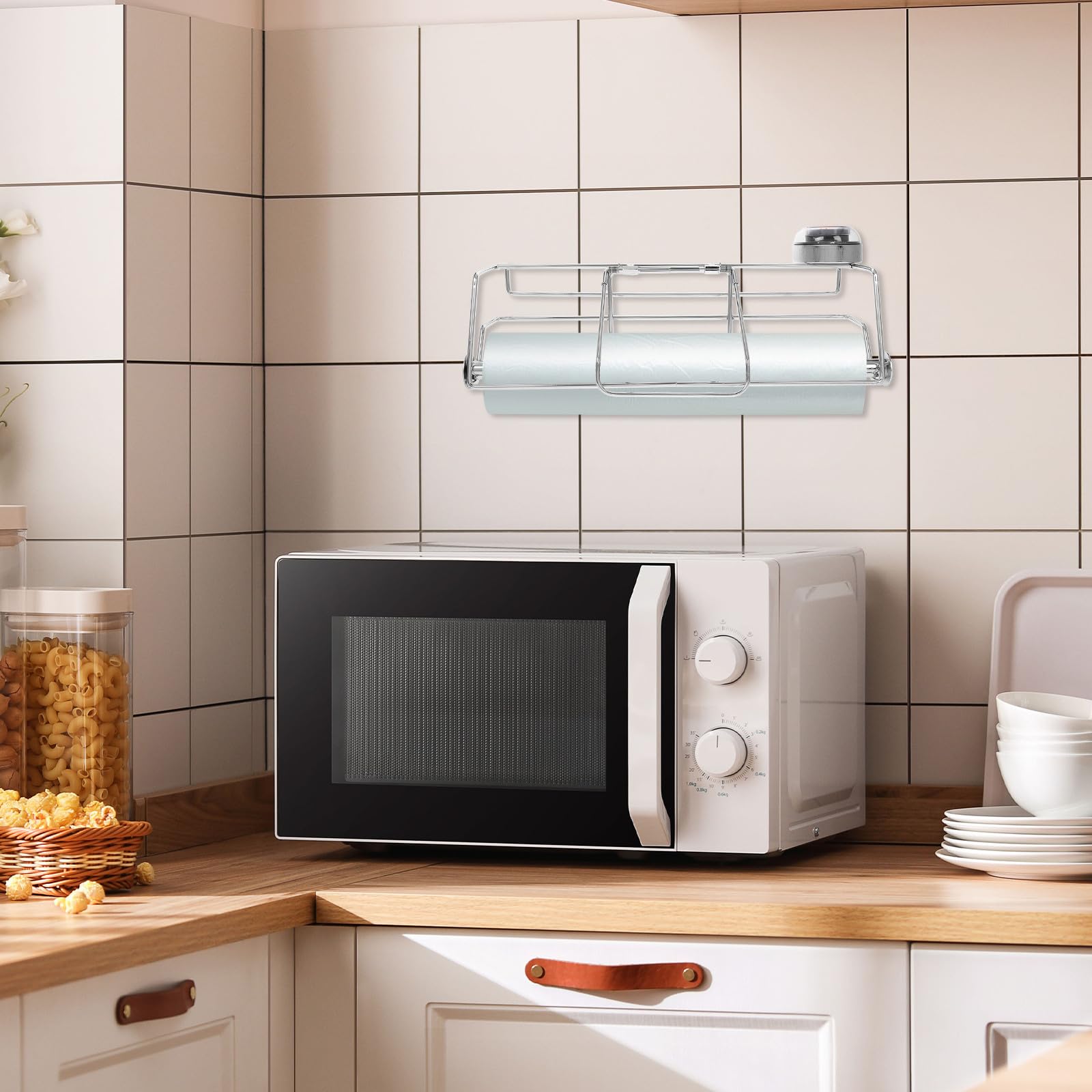 BESPORTBLE Dispensador con Basura de Inoxidable Bolsas de Acero Portátil Ahorra Espacio Diseño Colgante Reutilizable y Cocinas y Tiendas de Comestibles
