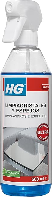HG Środek do czyszczenia szkła i luster, bezsmugowy środek do czyszczenia szkła, skutecznie usuwa tłuszcz i brud z okien i powierzchni - 500ml spray (142050106) (opakowanie może się różnić)