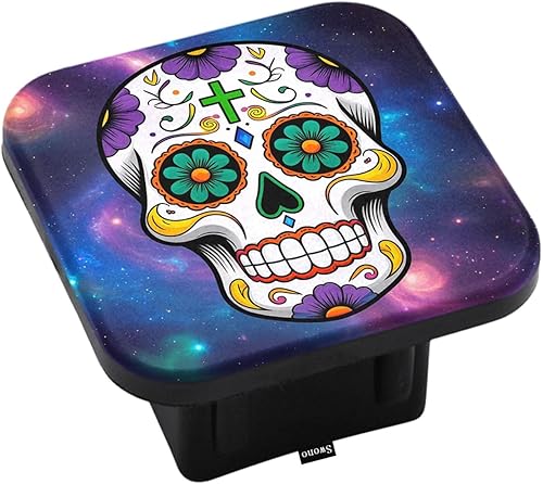 Miniatura 15 de Swono Cubiertas cuadradas de enganche para receptor de bandera estadounidense, diseño vintage de línea roja, cubierta de tubo de enganche