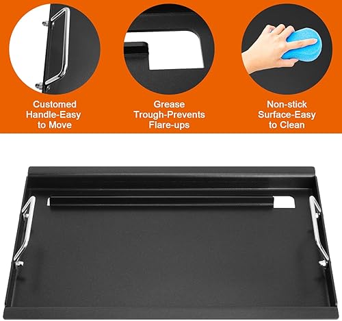 Vista 14 de DELSbbq Insertos de parrilla de tamaño completo para parrillas de gas Weber Spirit 200 Series, 7637 antiadherente plana superior de repuesto