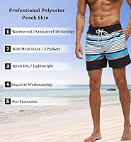 Vista 5 de SILKWORLD - Traje de baño de secado rápido con bolsillos para hombre