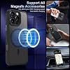 URUCHI Güçlü Manyetik iPhone 14 Pro Max Telefon Kılıfı, [Mag-Safe ile Uyumlu] [Askeri Düzey Düşme Koruması] [Güçlü Silikon Kenarlar] İnce Yarı Saydam Mat Koruyucu Kılıf, Siyah