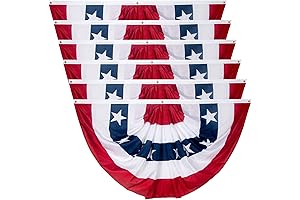 3x6 Ft USA Pleated Fan Flag: Patriotic American Decoration for Any Occasion