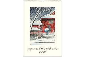 Cavallini Japanese Woodblock Wall Calendar 2025