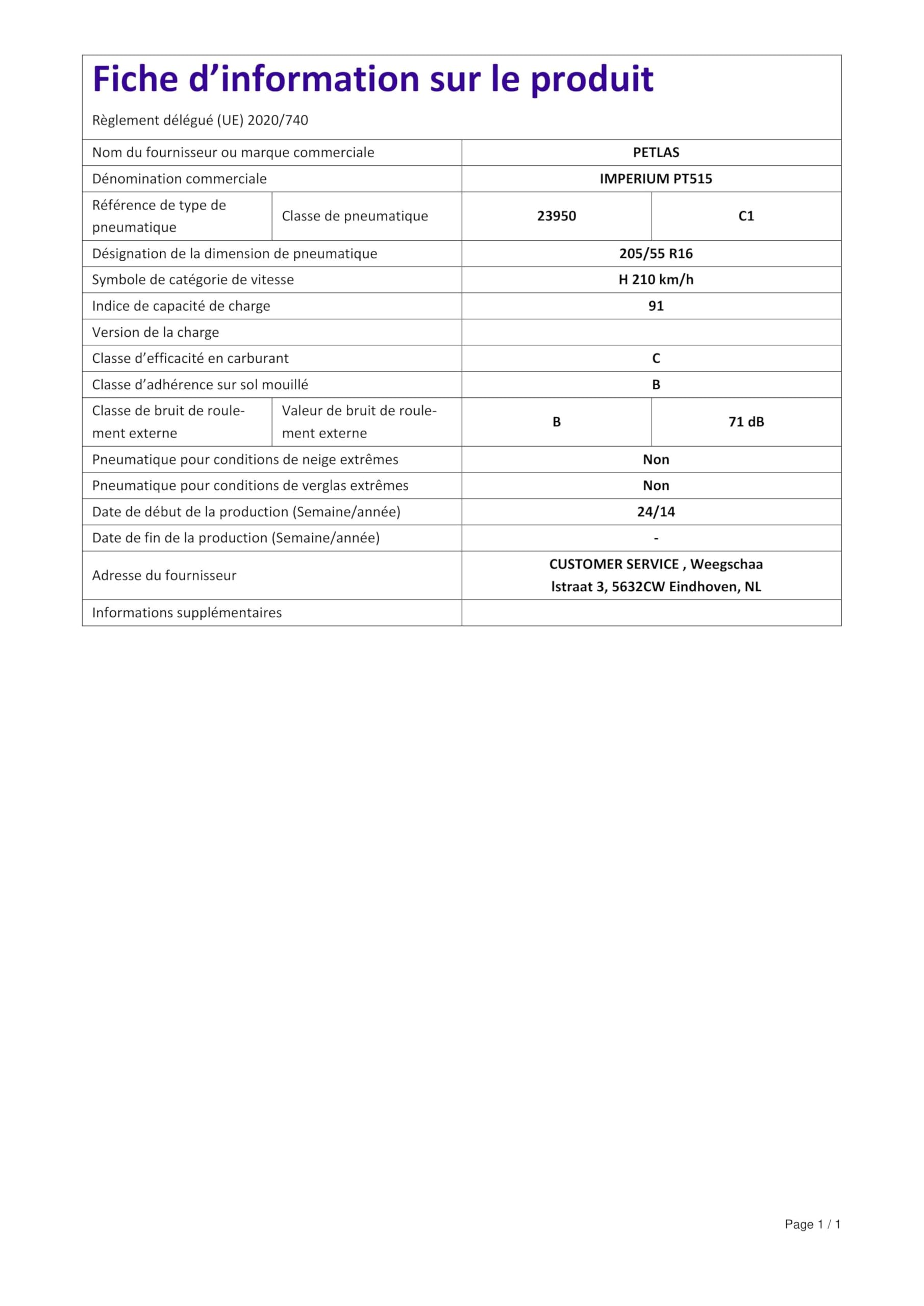 EGOMMERCE Pneu Été MNV3A 185/65 R15 88H Pneu Voiture Certifié
