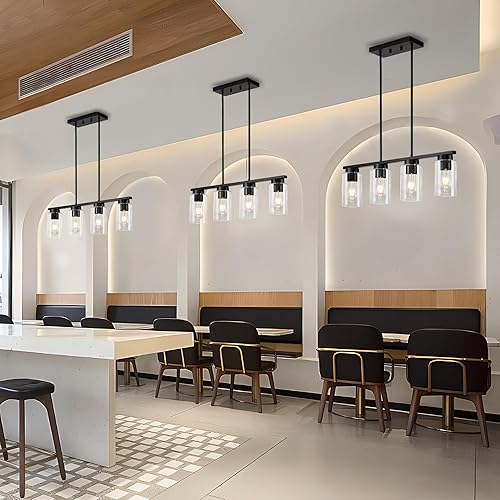 Miniatura 8 de Lámpara de comedor, lámparas de araña para comedor, luces lineales de isla para isla de cocina, lámpara de 4 luces para comedor, lámpara moderna