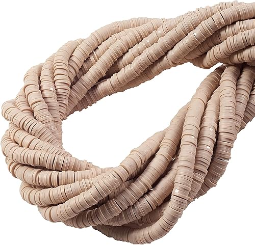 DanLingJewelry Aproximadamente 3700 cuentas espaciadoras de polímero Heishi planas redondas sueltas hechas a mano para fabricación de joyas,