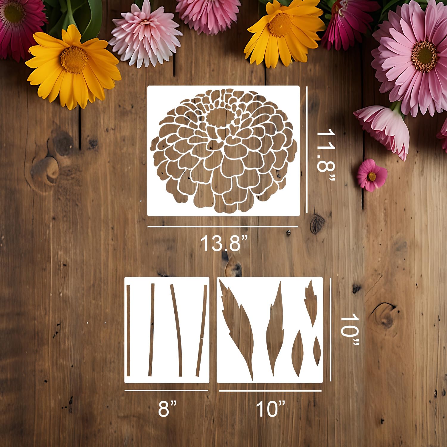 Snapklik.com : Large Flower Stencils For Painting Flower Stencils For ...