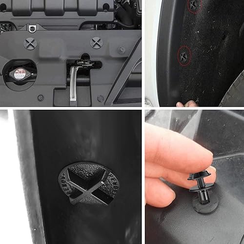 Vista 52 de GOOACC 50 Uds. Clips de moldeo de guardia de piedra de coche, clips de remache para Mazda KD53-51-SJ3A CX-5 con anillo de sello 50 clips para Mazda