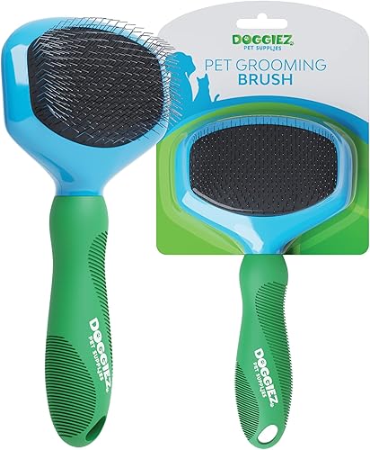 Cepillo de alambre con mango de agarre cómodo - Peluquería corta y larga para perros y gatos