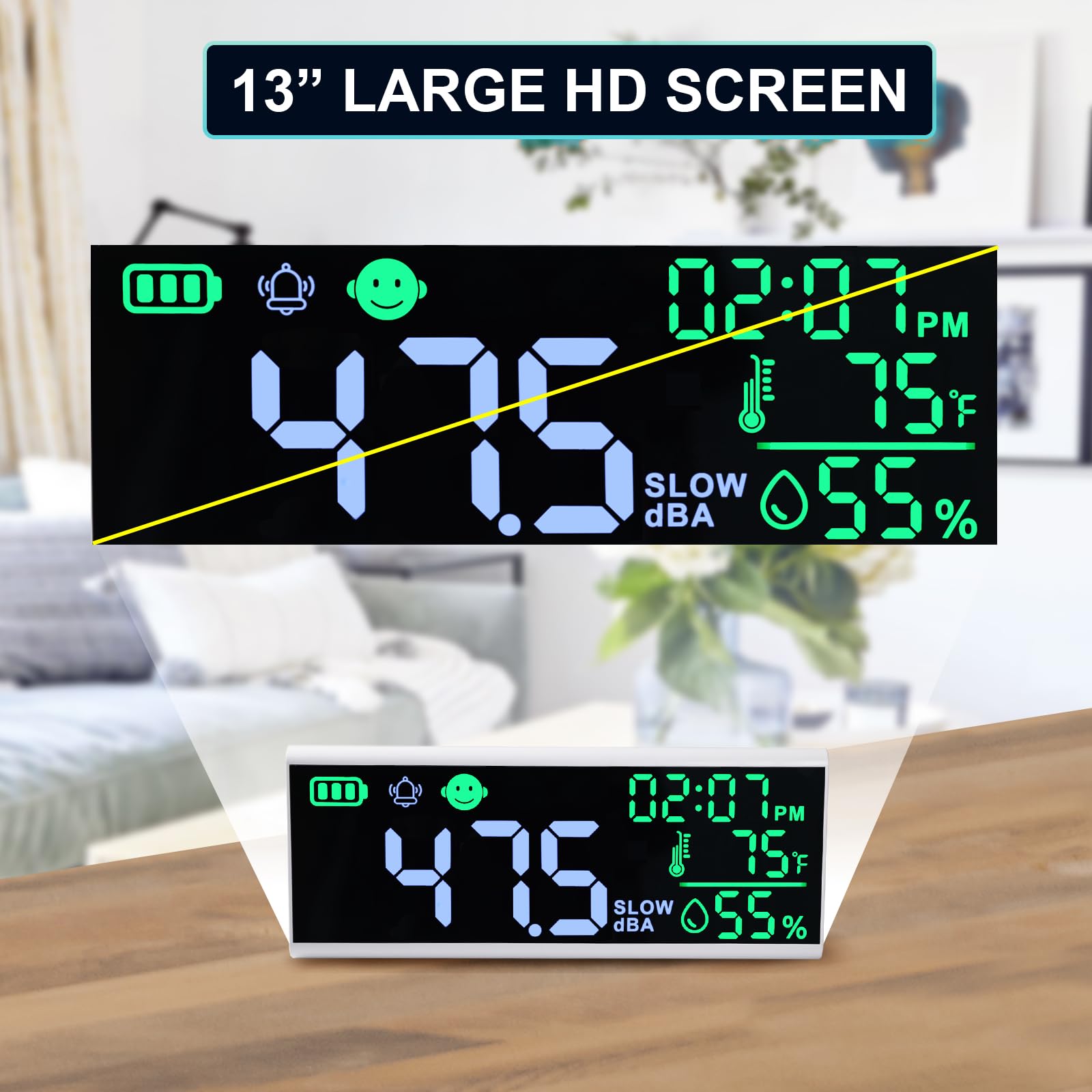Sonus W50 Wand Decibelmeter - Groot Display Voor Wandmontage 7