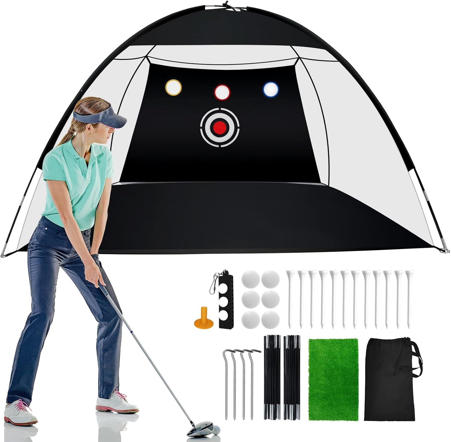 Golf Net, 10x7ft Golf Practice Net, Golf Hitting Aids Nets