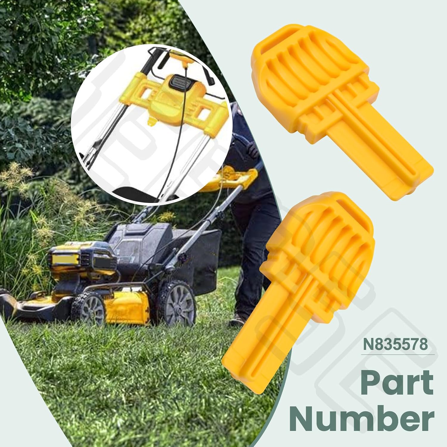 2 Pack N835578 Lawn Mower Safety Key Compatible with DeWalt Lawn Mower