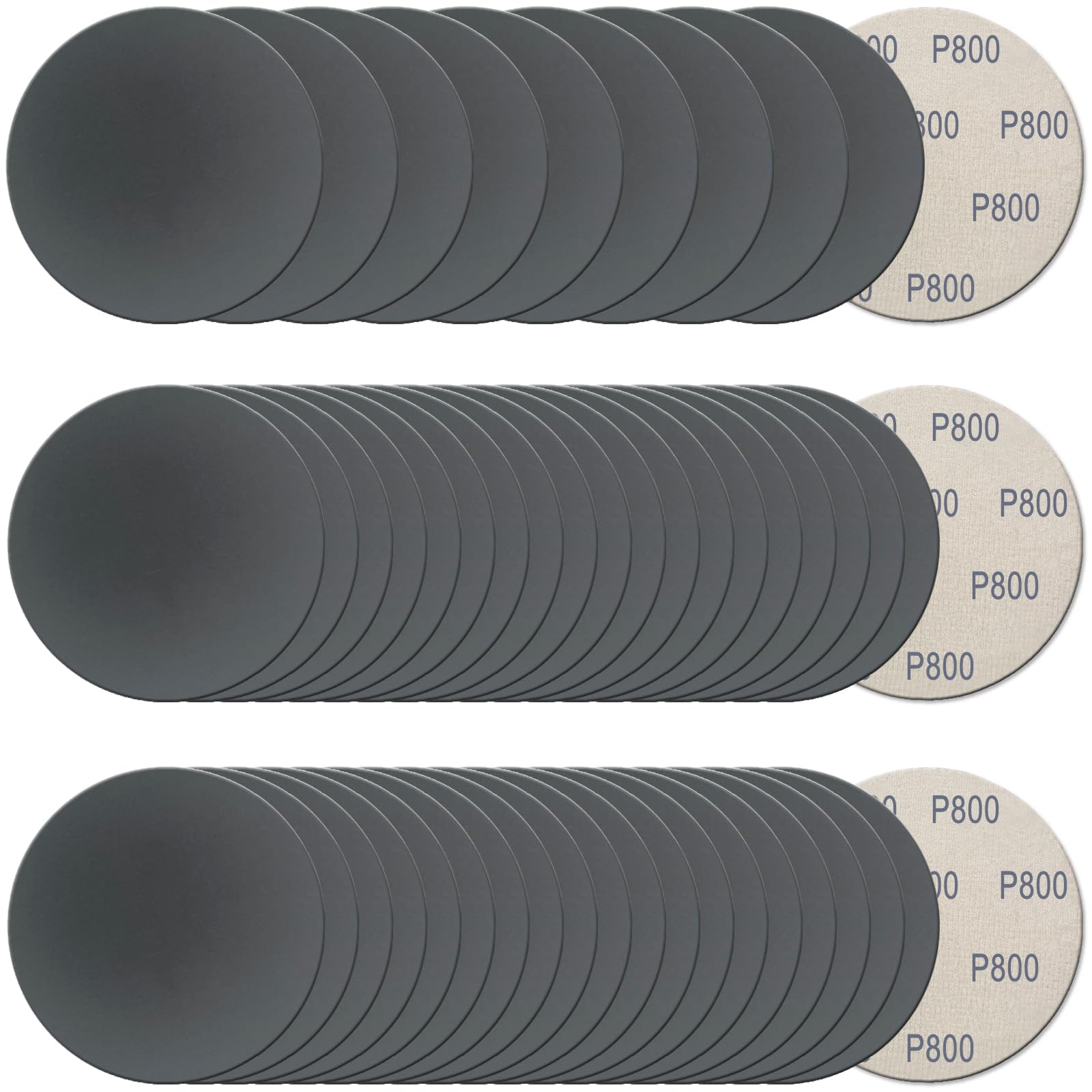 5 Inch Sanding Discs - 50 Pcs Hook & Loop -12