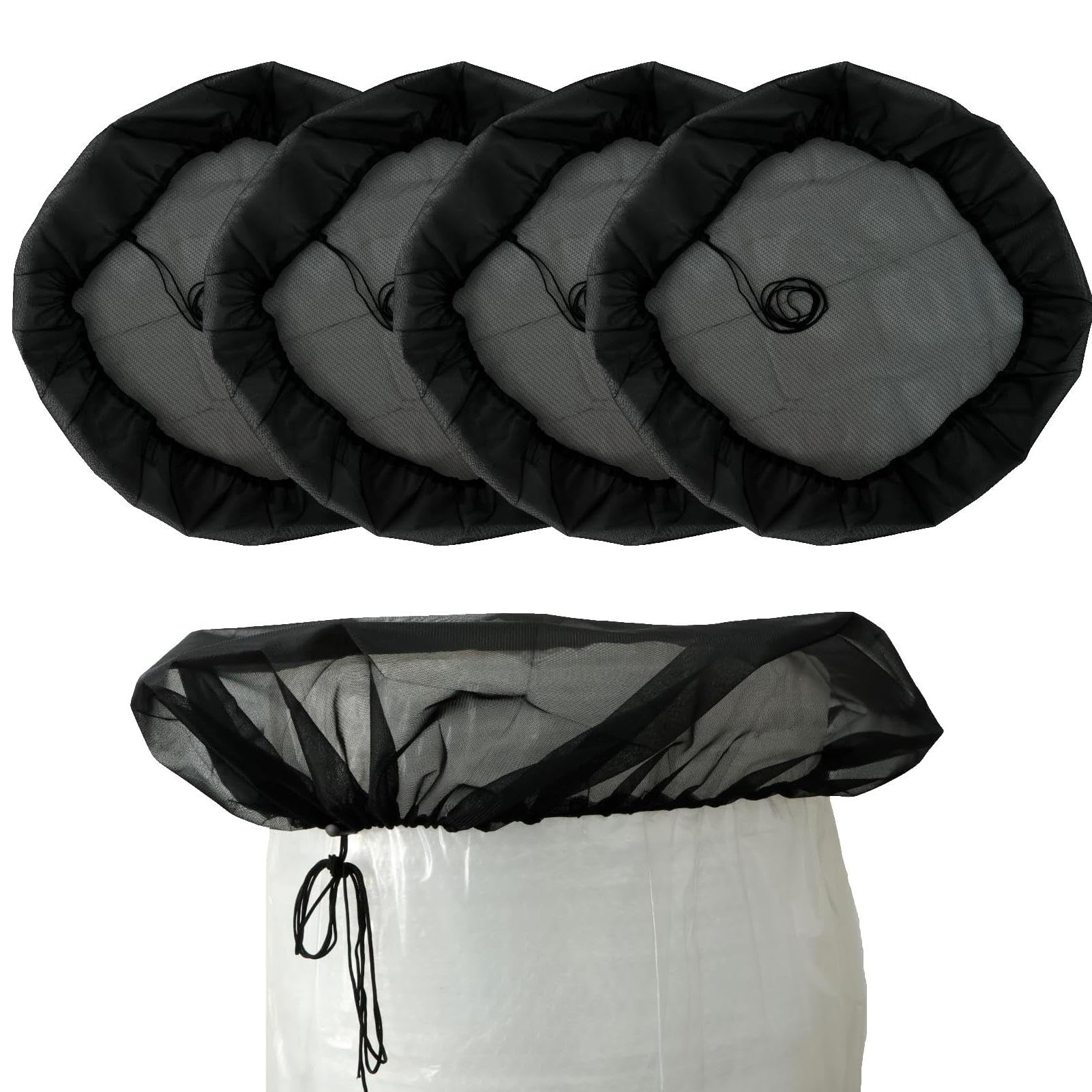 Filet Pour Récupérateur D'eau De Pluie 120cm - Protection Moustiques Et Feuilles - Avec Cordon