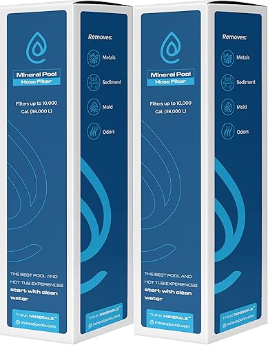Filtro de manguera para piscinas y jacuzzis – Elimina fosfatos, metales y sedimentos del agua de la fuente – Bueno para 10,000 galones – Paquete de