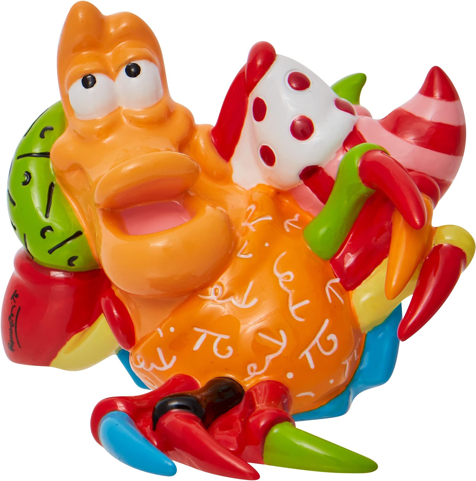 Enesco Disney by Romero Britto the Little Mermaid Sebastian Miniature Figurine, 2.16 Inch, Multicolor
