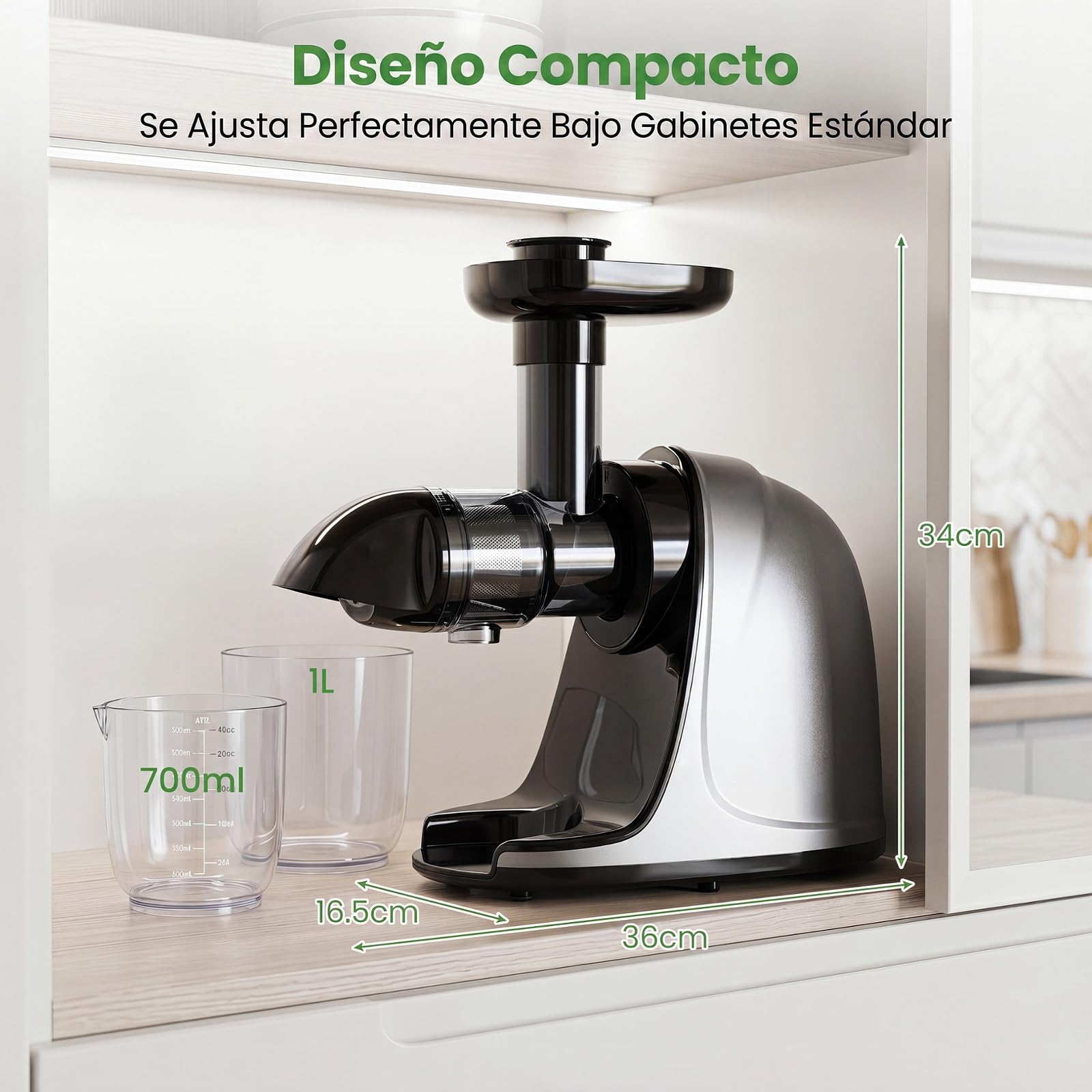 COSTWAY Licuadora para Verduras y Frutas, Rendimiento del 95% | Extractor de Zumos y Verduras, Función de Reversa y Motor Silencioso, 7 Modos y 2 Velocidades, Sin BPA, Fácil Limpieza