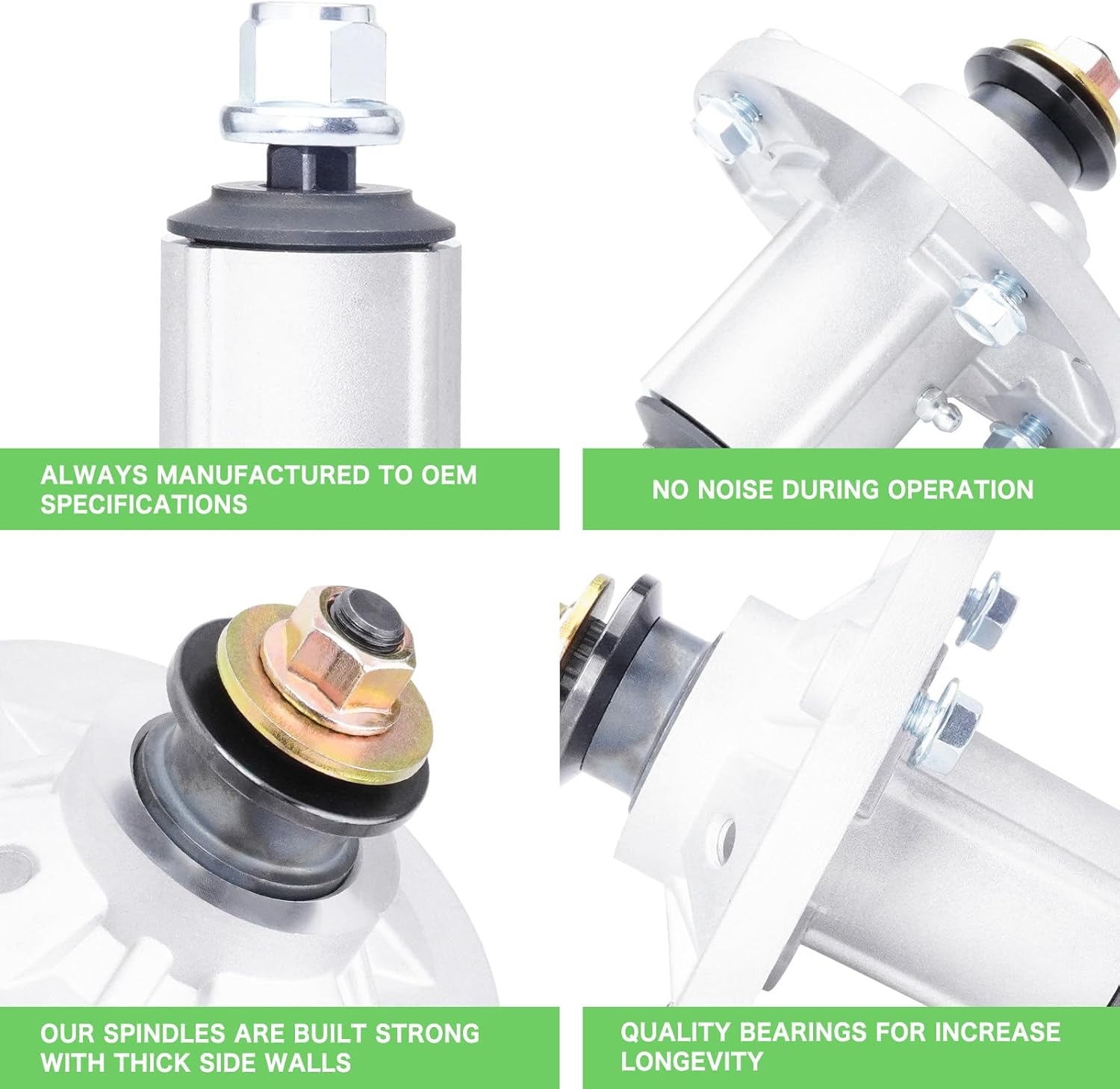 2 Pack AM136733 Lawn Mower Spindle Assembly Replace John Dee re AM143469 AM134292 AM137097 Compatible with John Dee re Z225 X300 Z245 X304 X310 X324 Lawn Mower Tractors