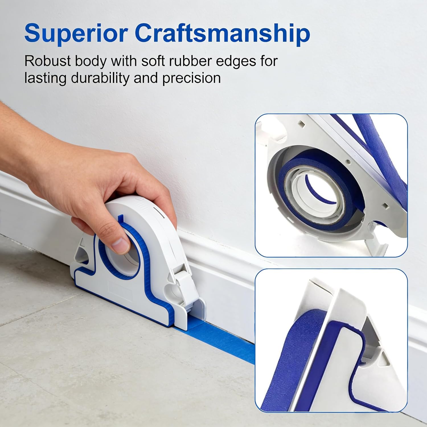 Painters Tape Applicator Tool with Scraper, Masking Master Tape Dispenser Professional Masking Tape Dispenser Set for Painting Trim, Wall, Baseboard and Floor Decoration