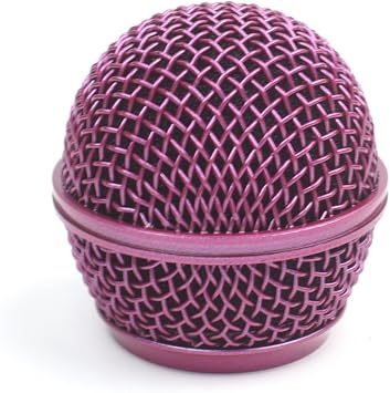 Replacement Mesh Microphone Grille For Shure SM58 565SD LC SV100,Pink