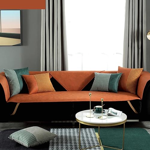 Miniatura 9 de LIANGLAOI Leathaire Fabrics - Funda de sofá de piel sintética sintética, impermeable, antideslizante, para perros, niños, mascotas, protector de