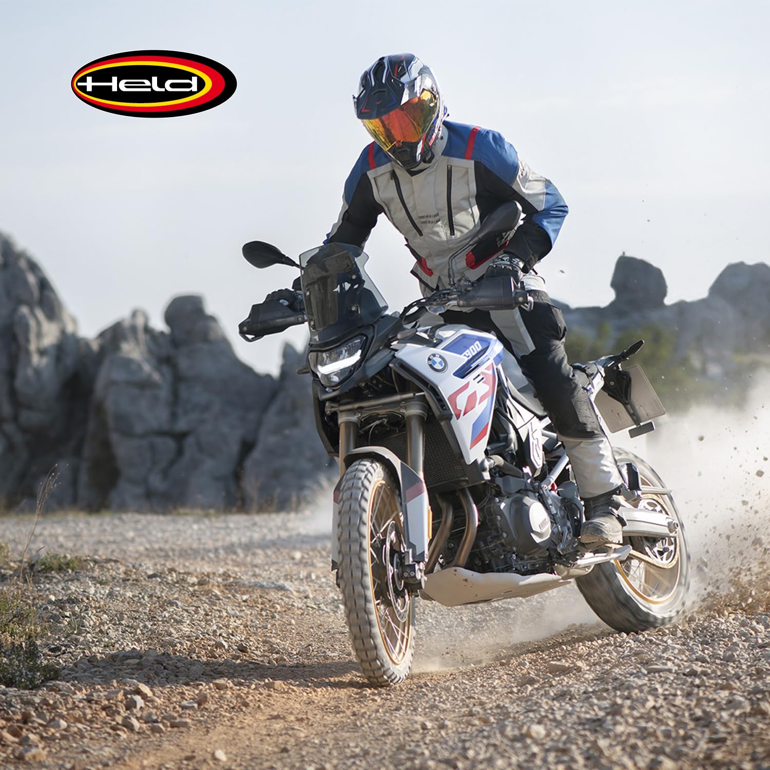Held Hakuna Matata 3 Base - Motorradhose Damen Wasserdicht und Atmungsaktiv - Cordura RipStop 500D, D3O Level 2 Protektorenhose - CE Schutzkleidung Klasse AA, Grau-Schwarz - Größe M | Wasserdicht
