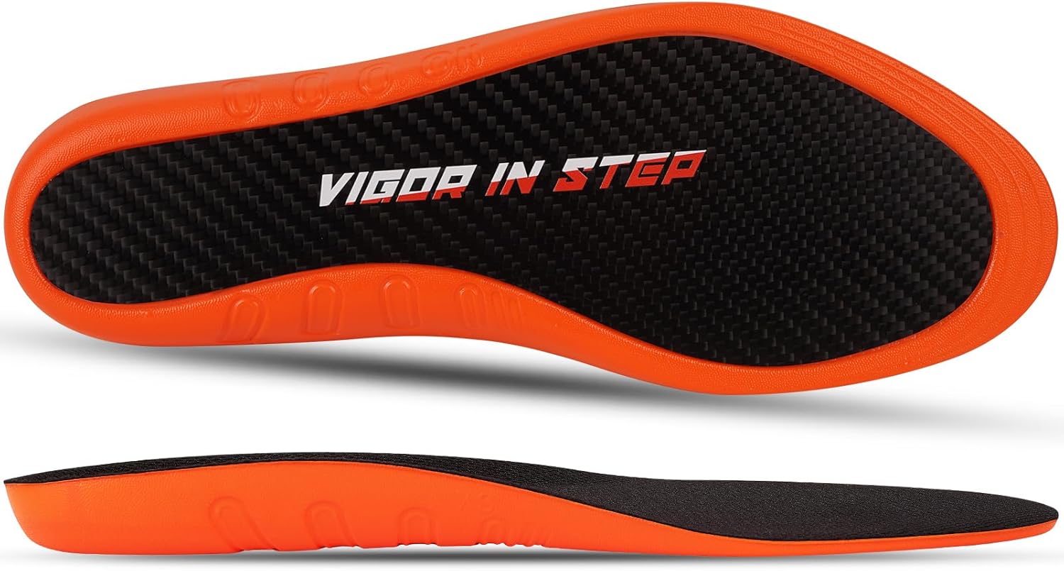 V.Step Carbon Fiber Insoles for Men Women, Shock Absorbing