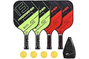 A11N Pickell Paddles 4-Pack: USAPA Approved Set with Balls & Bag