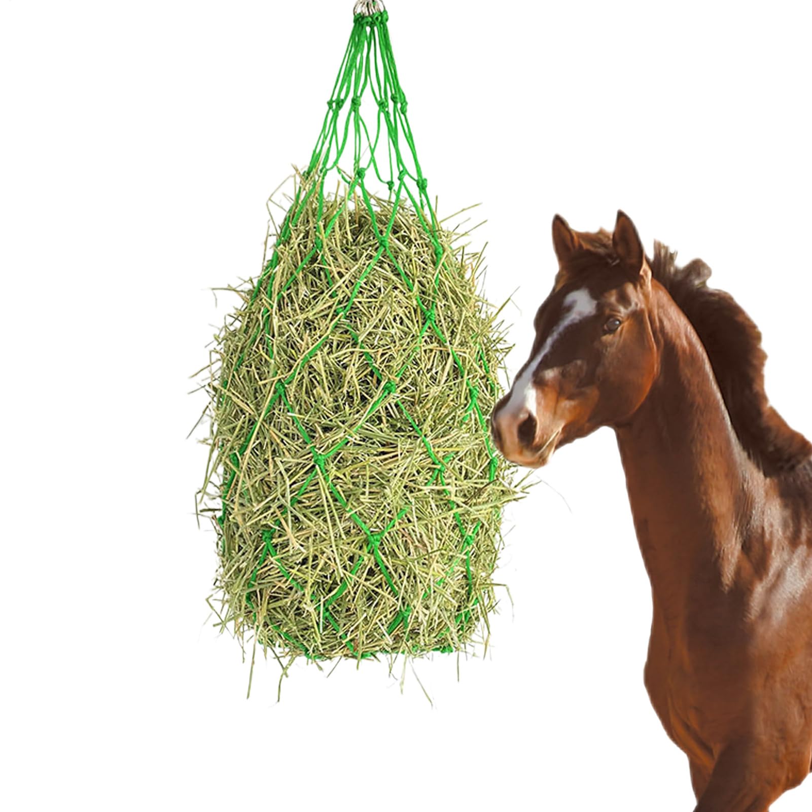 Horse Hay Net Feeding Bag Hangable Mesh Feeder