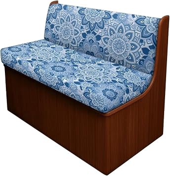 Blue Bohemian Flower RV Couch Cover Stretch RV Sofa Seat Slipcovers Dustproof Loveseat Sofa Protector for RV Camper Car Bench Sofa Furniture Protector Accessories