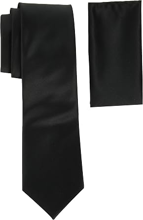 Stacy Adams Mens Satin solid Tie Set